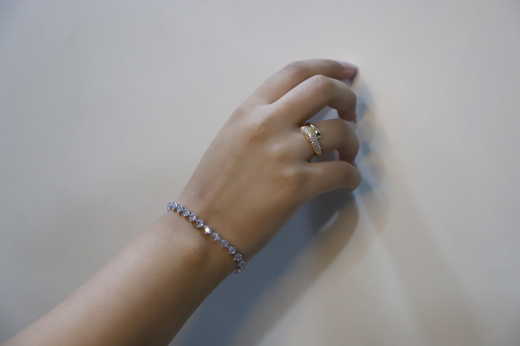 Crystal Flake Tennis Bracelet
