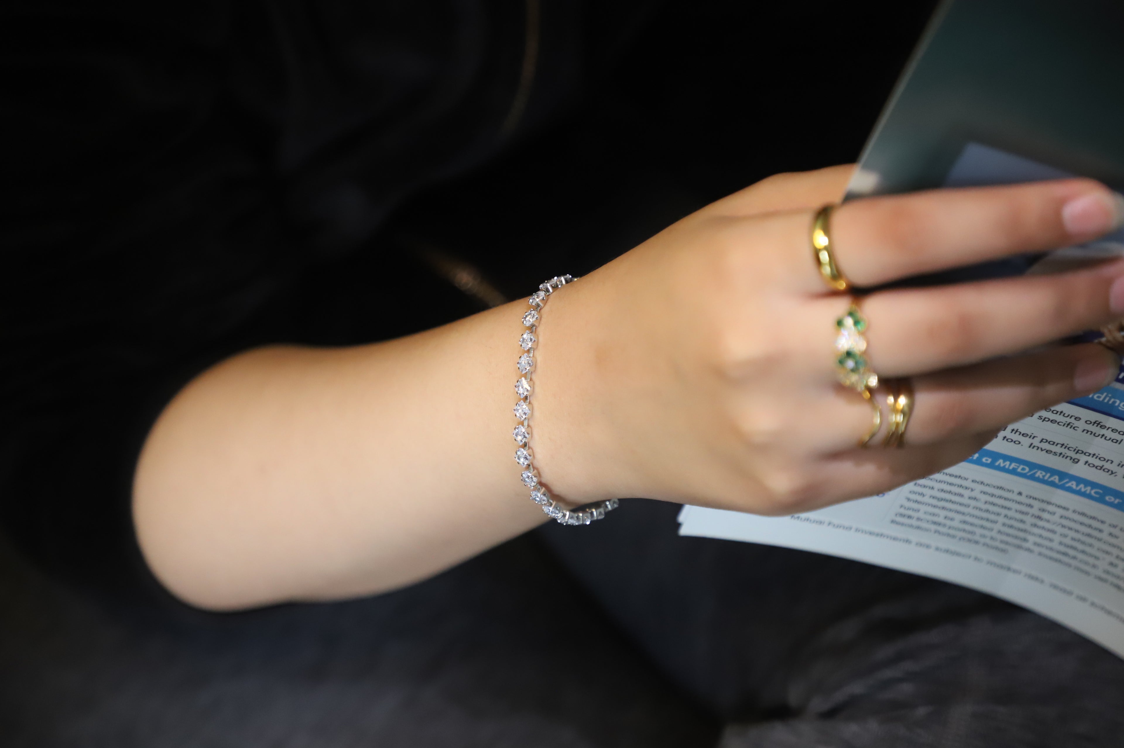 Crystal Flake Tennis Bracelet