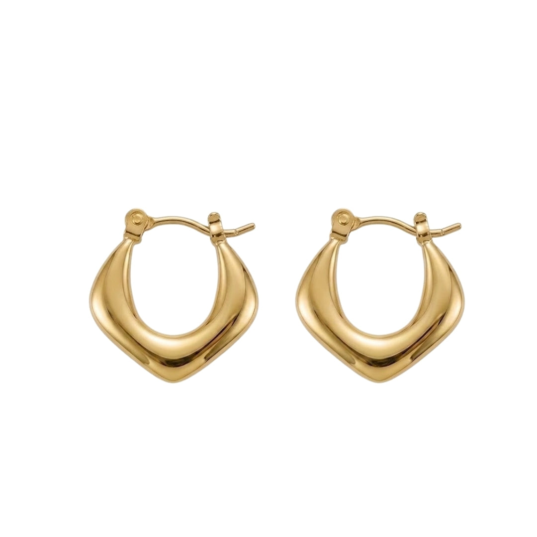 Blush Glow Heart Hoops